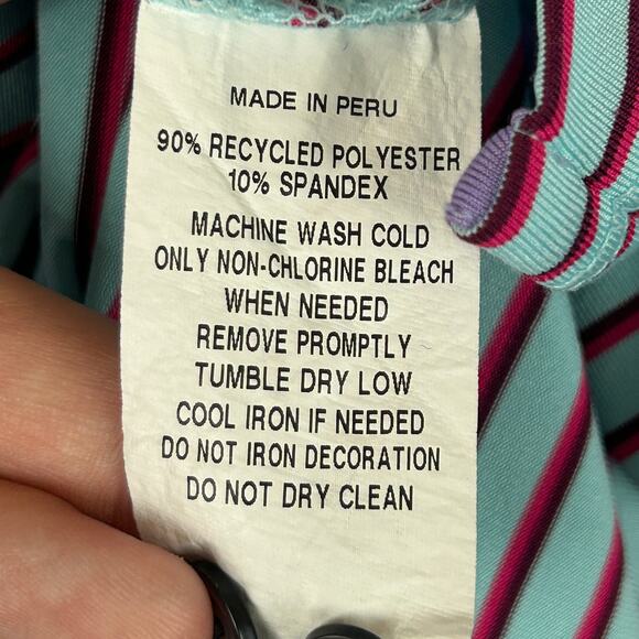 Greyson Striped Polo Short Sleeve Shirt Golf Course Logo Blue Men's Size M - Picture 6 of 10